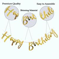 Happy Birthday Kaligrafi Banner - Gold