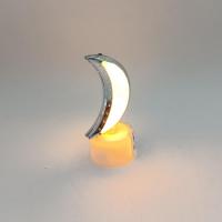 Pilli Led Işıklı Ay Şekilli Dekoratif Işık - Gümüş