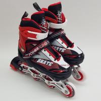 Powerline Skates Silikon Teker Işıklı ABEC7 Paten (39-42) - Kırmızı