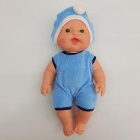 Şapkalı Sevimli Et Bebek - Mavi