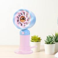 3 Kademeli Şarjlı Mini El Fanı - Mavi Pembe