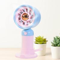 3 Kademeli Şarjlı Mini El Fanı - Mavi Pembe