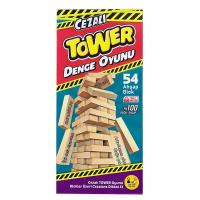 Ahşap Cezalı Tower Jenga Denge Oyunu 54 Parça