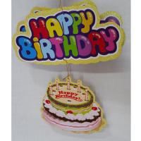 BALON ŞEKİLLİ HAPPY BIRTDAY TEMALI 3 BOYUTLU ÇİFT YÖNLÜ SÜSLEME