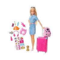 Barbie Seyahatte Bebeği ve Aksesuarları FWV25