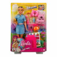 Barbie Seyahatte Bebeği ve Aksesuarları FWV25