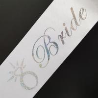 Bekarlığa Veda Beyaz Üzerine Gümüş Bride To Be Yazılı Kuşak