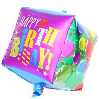 BÜYÜK KARE 3 BOYUTLU HAPPY BİRTHDAY 30 CM FOLYO BALON - LİLA