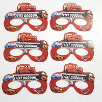 Cars (Şimşek Mcqueen) Kağıt Maske (6 Adet)