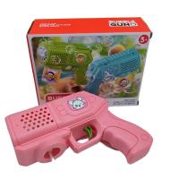 Çok Delikli Pilli Köpük Atan Baloncuk Tabancası Ve Likiti - Pembe