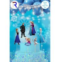 Frozen Temalı Karton Pasta Süsü