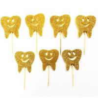 Gold (Altın Sarısı) Simli Diş Eva Kürdan 10lu