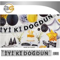 Gümüş Püskül Üzerine Siyah İyi Ki Doğdun Yazısı