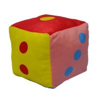Halley Renkli Peluş Zar 15x15 Cm.