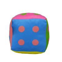 Halley Renkli Peluş Zar 15x15 Cm.