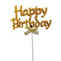 Happy Birthday Pasta Süsü - Gold