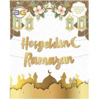 Hoşgeldin Ramazan Gold Kaligrafi Banner