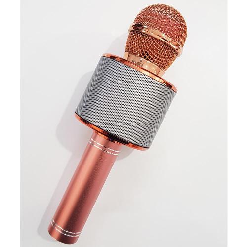 Karaoke Mikrofon Bluetooth Hoparlör Usb Sd Kart Ve Aux Girişli Rose Gold 24992 Tl Kdv