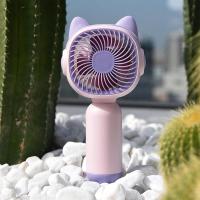 Kedi Figürlü Şarjlı Mini El Fanı