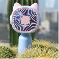 Kedi Figürlü Şarjlı Mini El Fanı