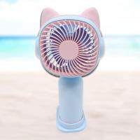 Kedi Figürlü Şarjlı Mini El Fanı