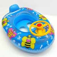 Kelebek Temalı Direksiyonlu Kornalı Oturaklı Bebek Simidi (Baby Float) - Mavi