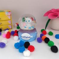 Lucky Cat Yavru Kedi Figürlü Işıklı Kar Küresi