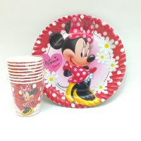 Minnie Mouse Temalı Karton Tabak Bardak Seti 2 - 8 Kişilik