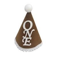 One Yazılı 1 Yaş Temalı Ponponlu Keçe Külah Şapka