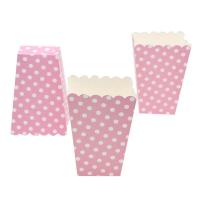 Pembe Puantiyeli Mısır (Popcorn) Kutusu (8 Adet)