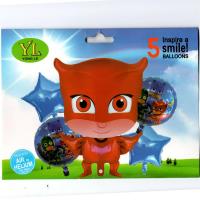 Pj Masks (Pijamaskeliler) 5li Folyo Balon Seti-Baykuş Kız