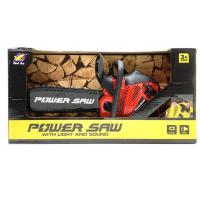 Power Saw Oyuncak Pilli Sesli Motorlu Testere Hızar Ağaç Motoru - Kırmızı