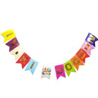 RENKLİ İYİKİ DOĞDUN YAZISI SÜSLEME FLAMA (2 Metre)