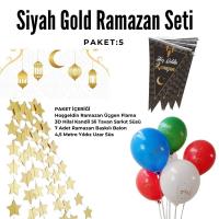 Siyah Gold Hoşgeldin RamazanTemalı Süsleme Seti (Paket:5)