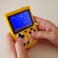 SUP Çift Kol 400 Nostalji Oyunlu Mini Atari Gameboy & Gamebox Oyun Konsolu - Sarı