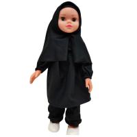 Tesettürlü Dua Eden Meryem Bebek - Siyah