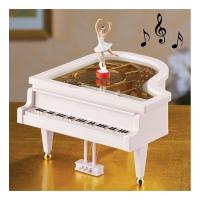 Balerinli Piyano Şekilli Kurmalı Müzik Kutusu