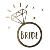 Bride Tektaş Şekilli Altın (Gold) Dövme - 5 Adet