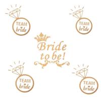 Bride To Be-Team Bride Tektaş Şekilli Altın (Gold) Dövme-5 Adet