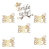 Bride To Be-Team Bride  Altın (Gold) Dövme - 6 Adet