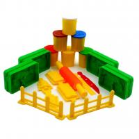 Bubu 3D Çiftlik Oyun Hamuru Kalıbı Ve 6 Renk Oyun Hamuru Seti