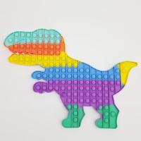 Gökkuşağı Renkli Jumbo Boy Dinozor Şekilli Duyusal Oyuncak Pop It