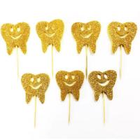 Gold (Altın Sarısı) Simli Diş Eva Kürdan 10lu