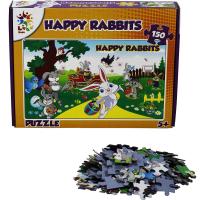 Happy Rubbits (Mutlu Tavşanlar) Puzzle 150 Parça