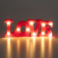 Işıklı Pilli Love Dekor Kırmızı 29 x 4 x 10 cm
