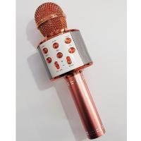 Karaoke Mikrofon Bluetooth Hoparlör Usb Sd Kart ve Aux Girişli - Rose Gold