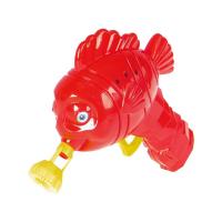 Kırmızı Balık Figürlü Köpük Tabancası+500 Ml Köpük Baloncuk Likiti