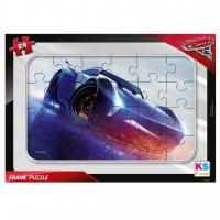 Ks Games Cars 24 Parça Frame Puzzle - Mavi