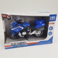 Kutulu Işıklı Sesli Model Polis Motoru - Mavi