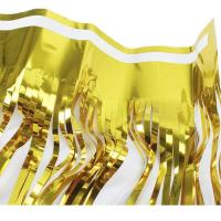 Metalik Folyo Gold (Altın Sarısı) Püskül Masa Eteği 75x400 Cm